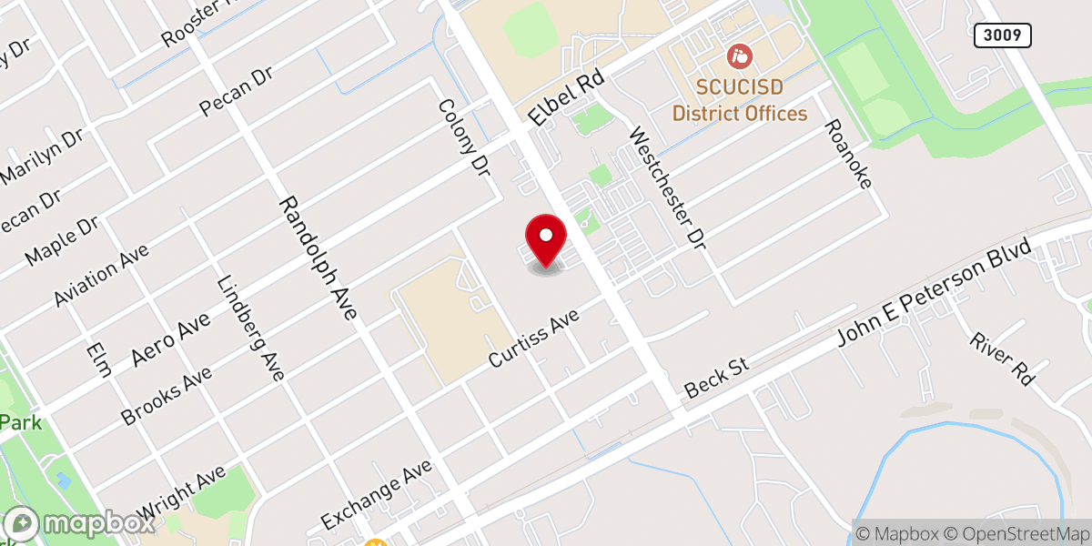 Map showing location of Schertz Church of Christ