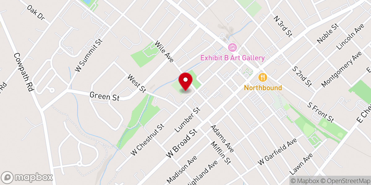 Map showing location of Souderton Mennonite Church