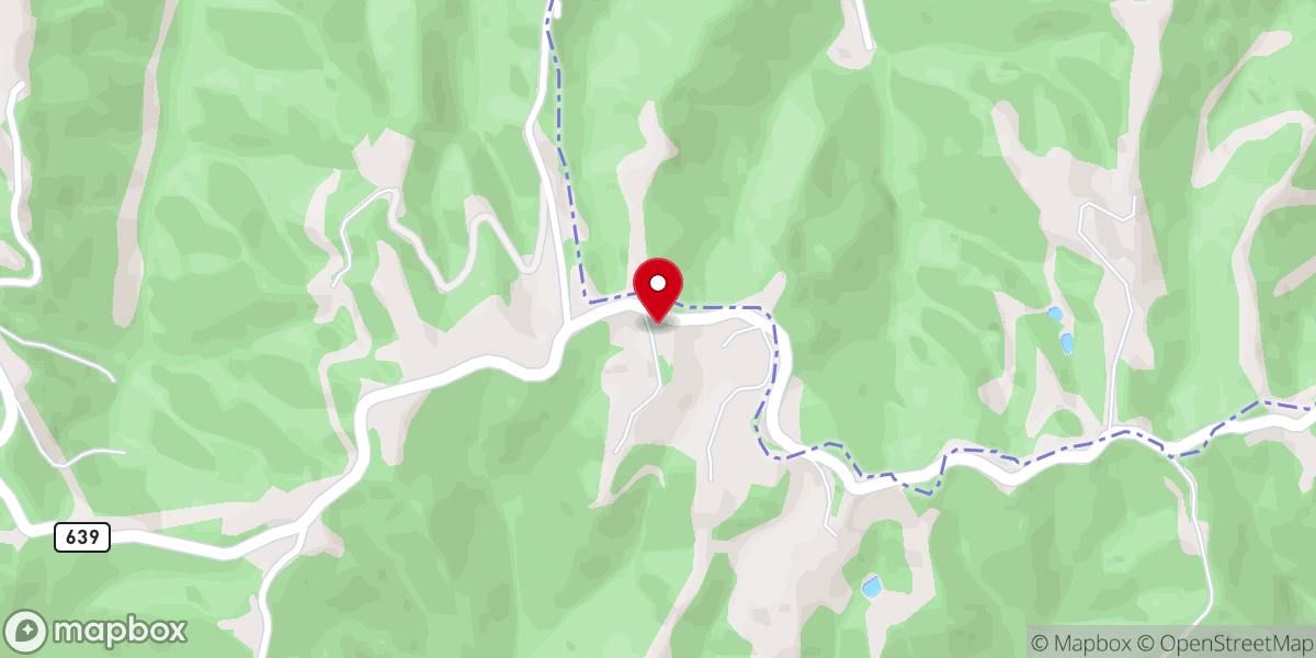 Map showing location of Flatwoods Church of Christ