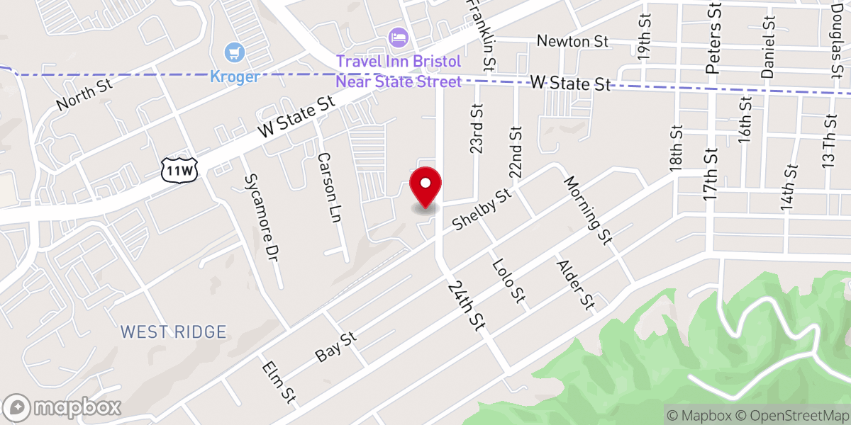 Map showing location of The Bridge Church Assemblies of God