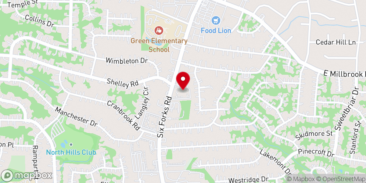 Map showing location of Raleigh North Carolina Stake Center