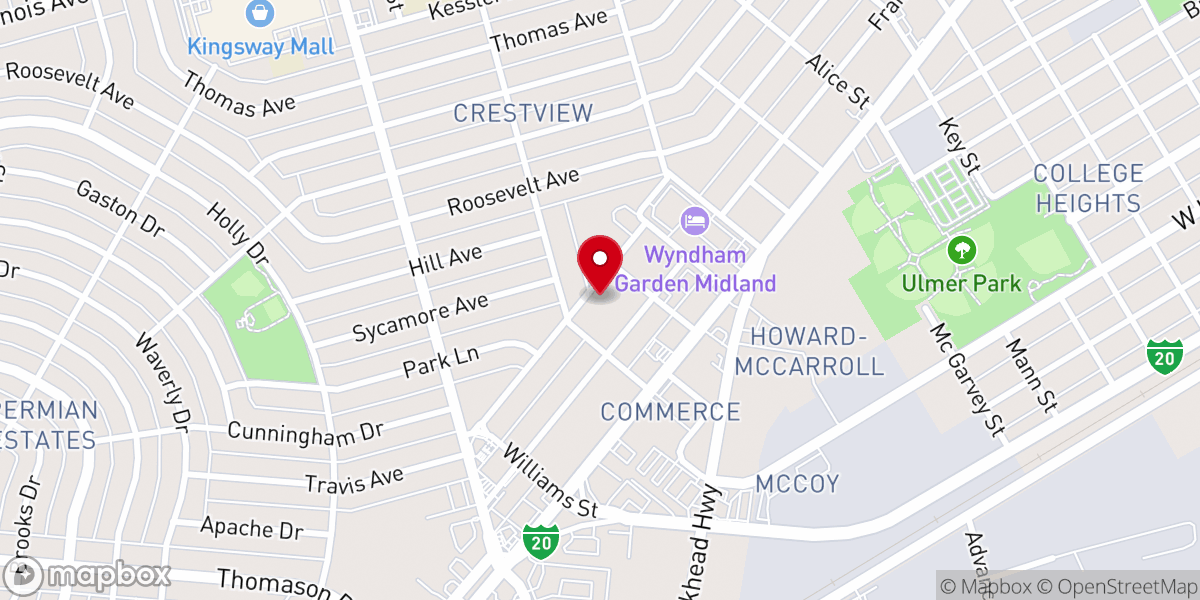 Map showing location of Hope Community Church