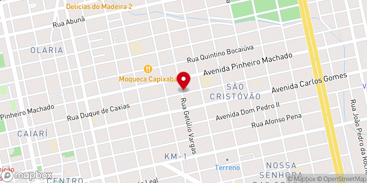 Map showing location of Igreja Batista Filadélfia