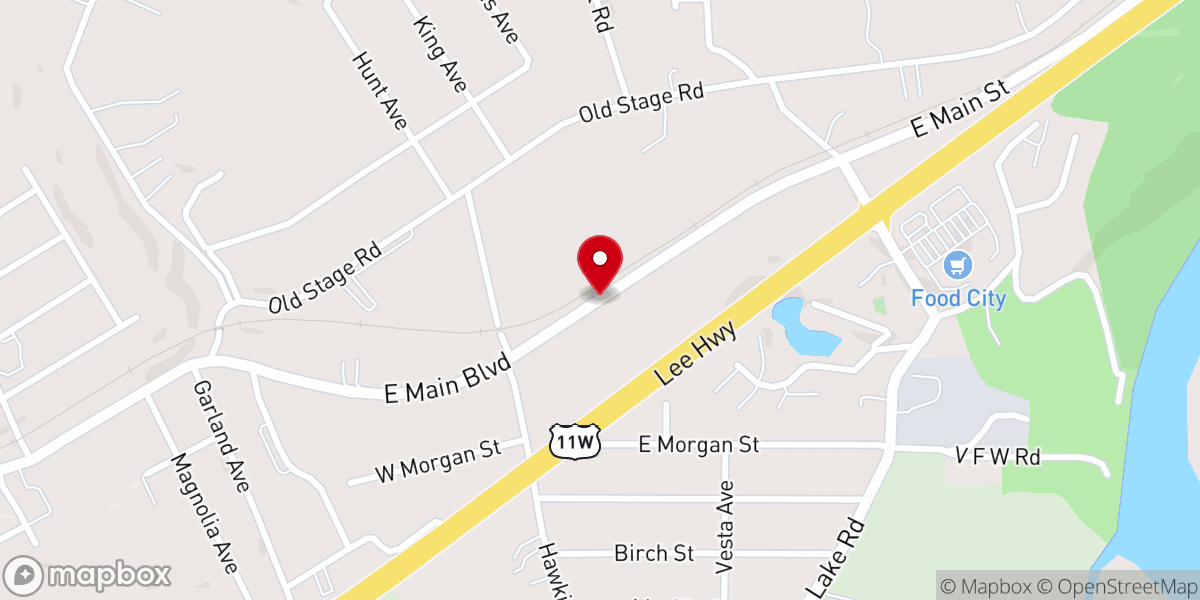 Map showing location of Church Hill Mini Storage