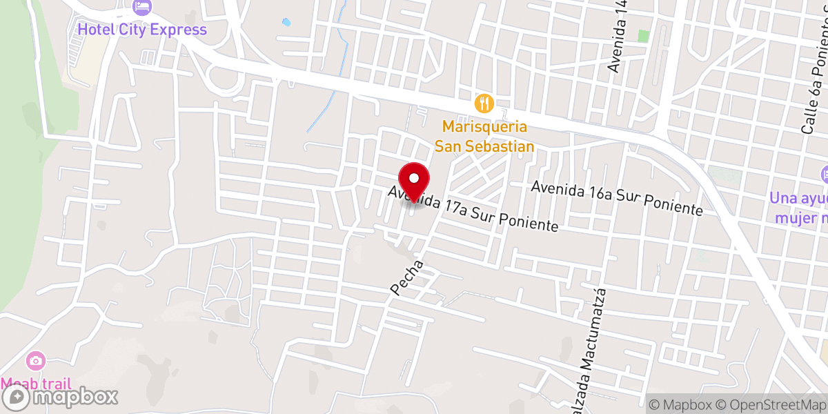 Map showing location of Iglesia Cristiana Pentecostal Palabra en Acción