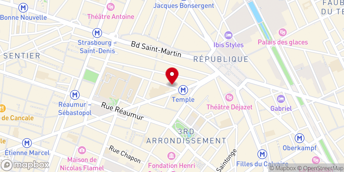 Map showing location of Église Évangélique des Disciples Chinois