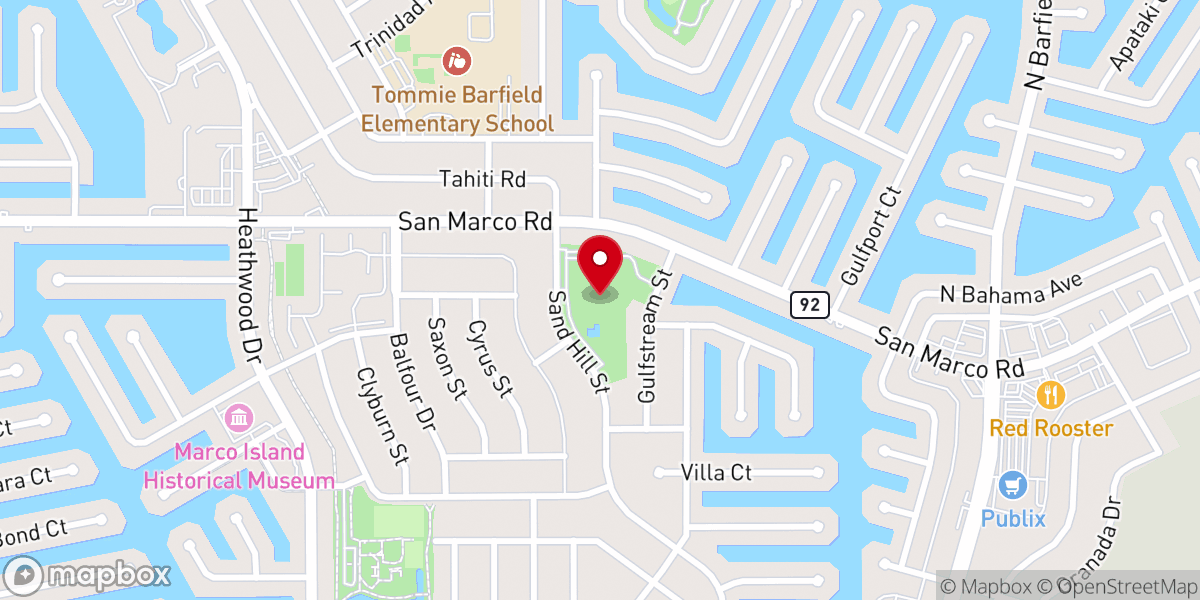 Map showing location of YMCA of Collier County - South Campus