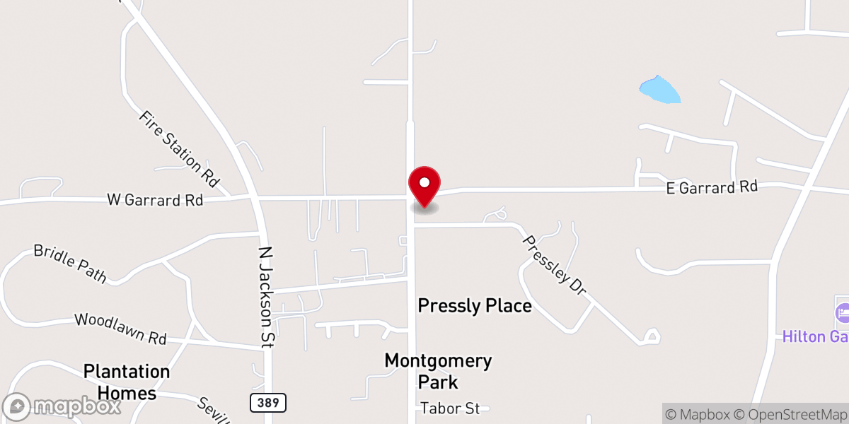 Map showing location of Northside Church of Christ
