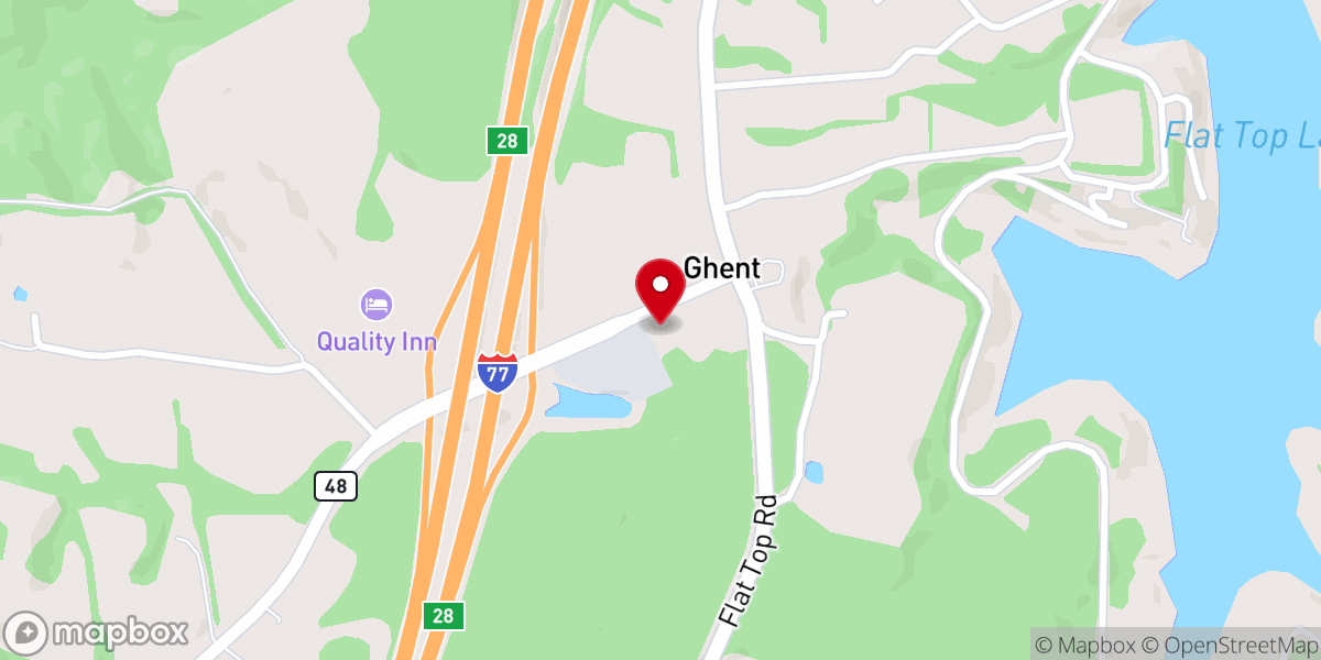Map showing location of Ghent Missionary Baptist Church