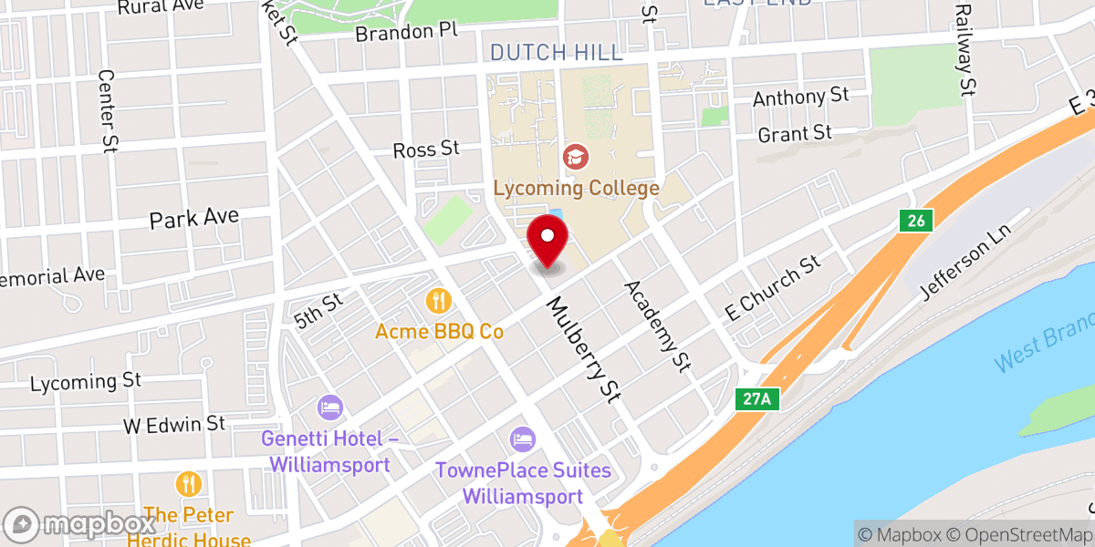 Map showing location of Christ Episcopal Church