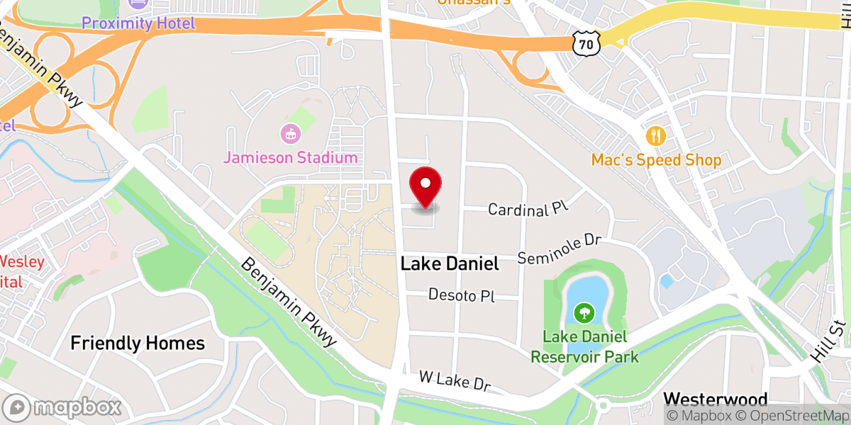 Map showing location of Hope Chapel