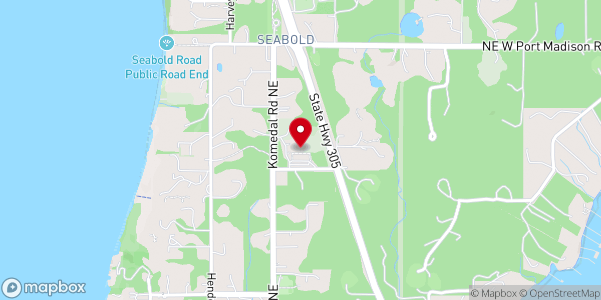 Map showing location of Seabold United Methodist Church