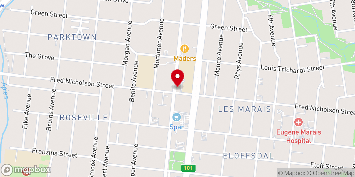 Map showing location of Alpha And Omega Fountain of Life Ministry