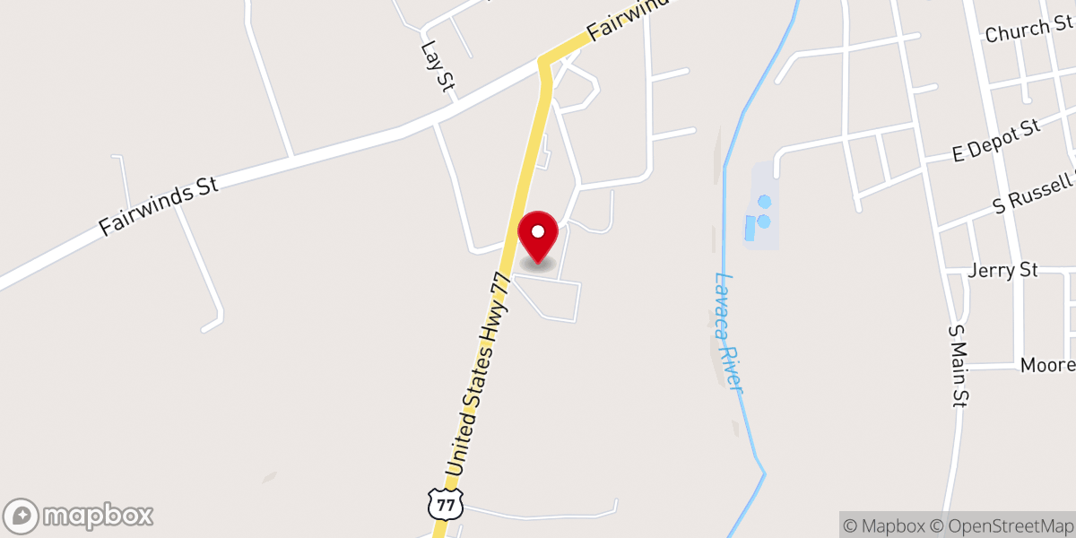 Map showing location of Lonestar Missionary Baptist Church