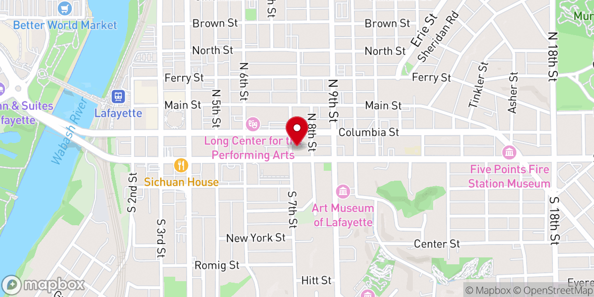 Map showing location of Central Presbyterian Foundation of Lafayette Ind Inc