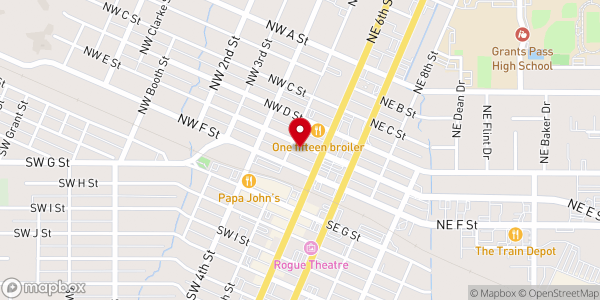 Map showing location of Unitarian Universalists of Grants Pass