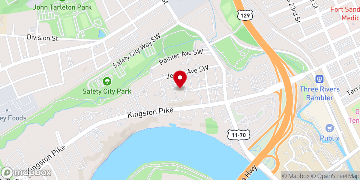Map showing location of Second Presbyterian Church