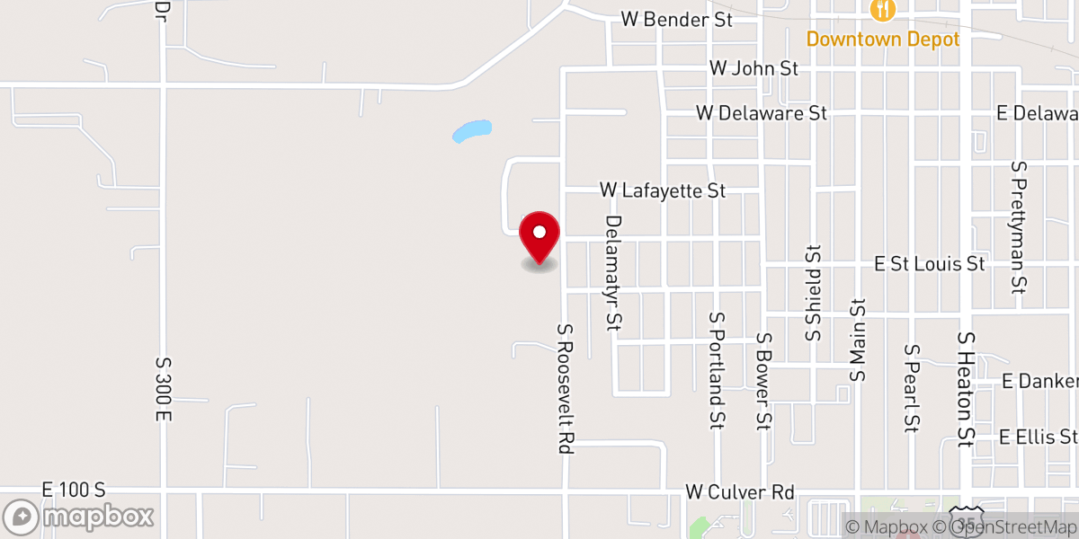 Map showing location of First Pentecostal Church of Highland Inc