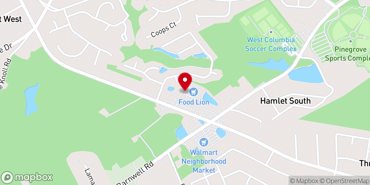 Map showing location of RockStar Barbershop