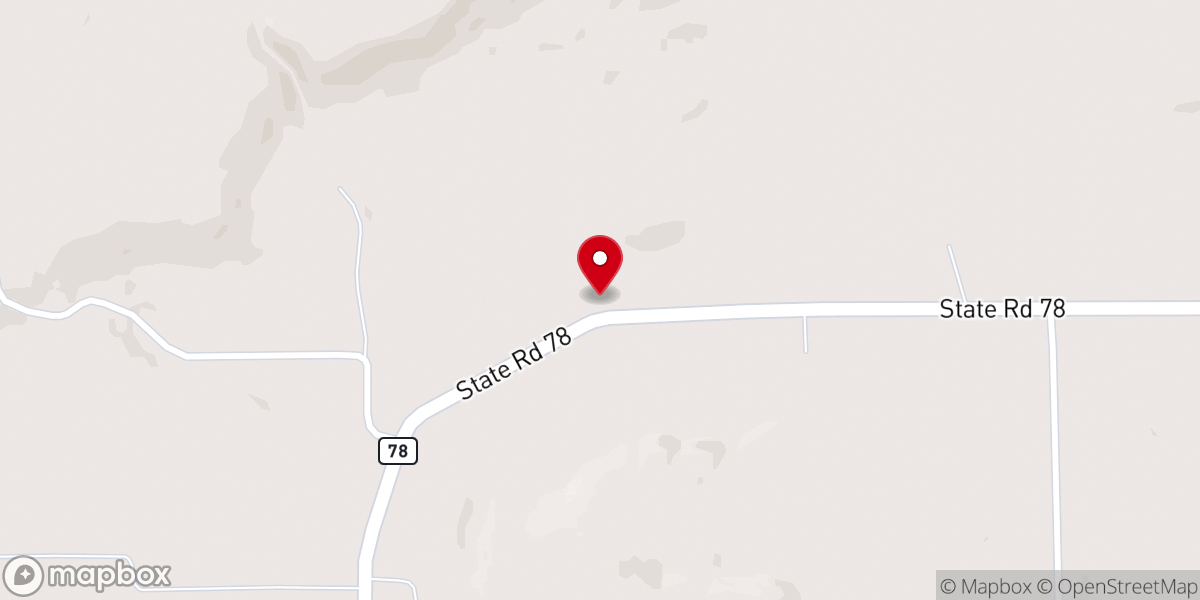 Map showing location of Caledonia Church