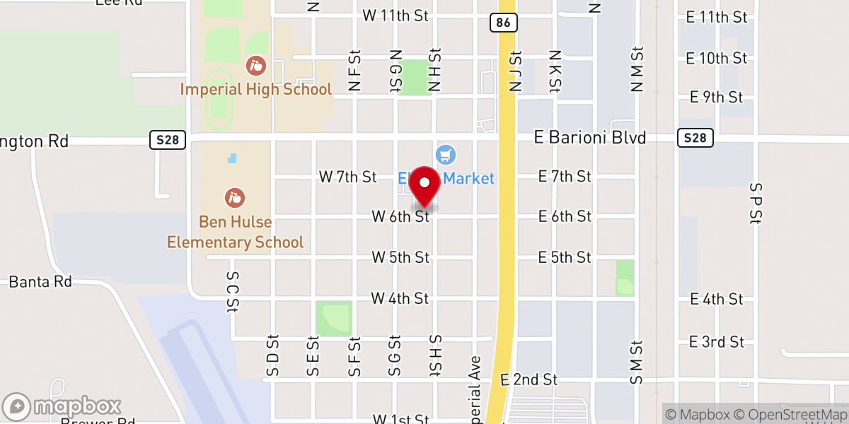 Map showing location of St. Anthony of Padua Catholic Parish Office