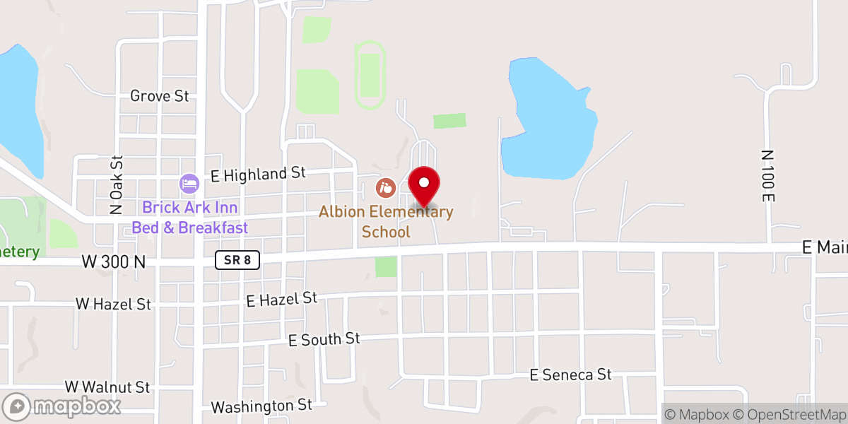 Map showing location of Asbury United Methodist Church