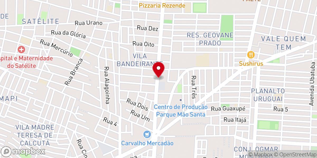 Map showing location of Igreja Evangélica Pentecostal O Grande Trono de Deus