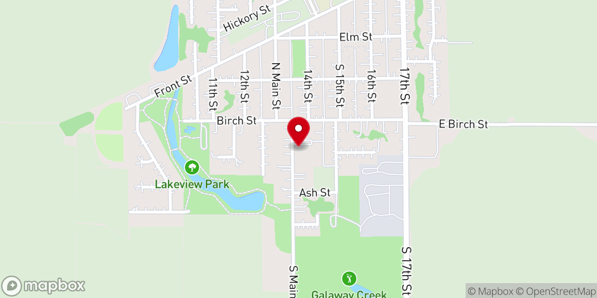 Map showing location of Faith Evangelical Bible Church