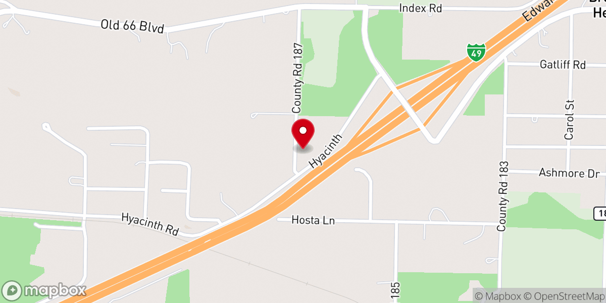 Map showing location of Carthage Free Will Baptist Church