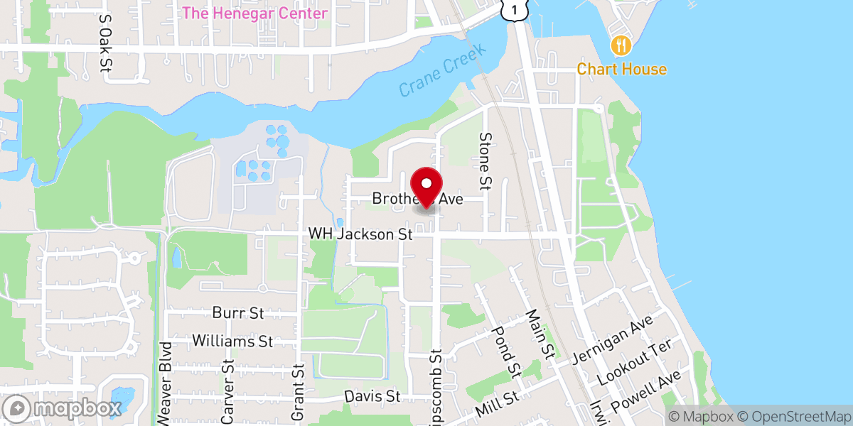 Map showing location of Allen Chapel AME Church