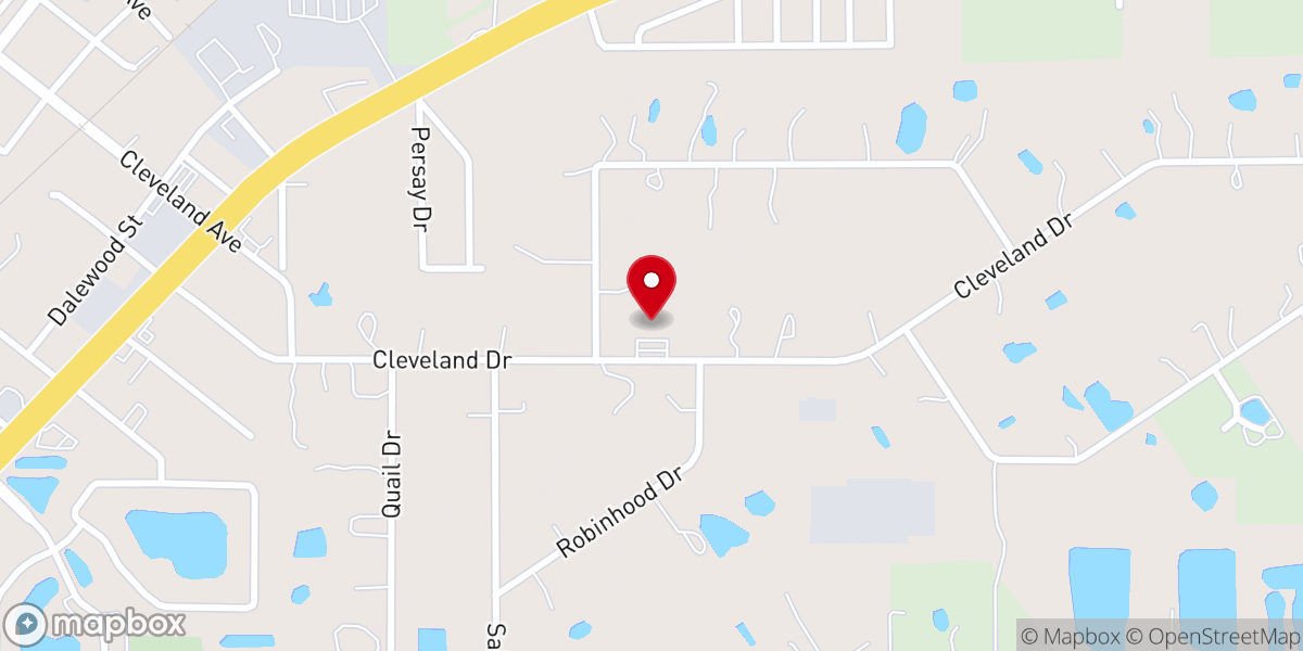 Map showing location of Palm View Baptist Church