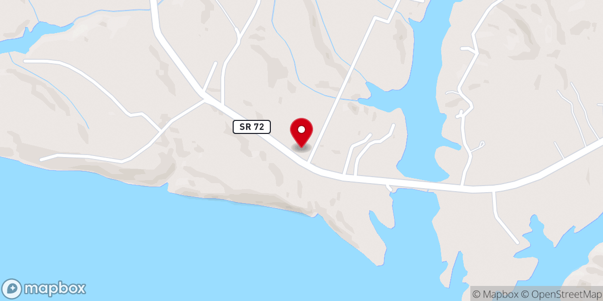 Map showing location of Carson Island Baptist Church