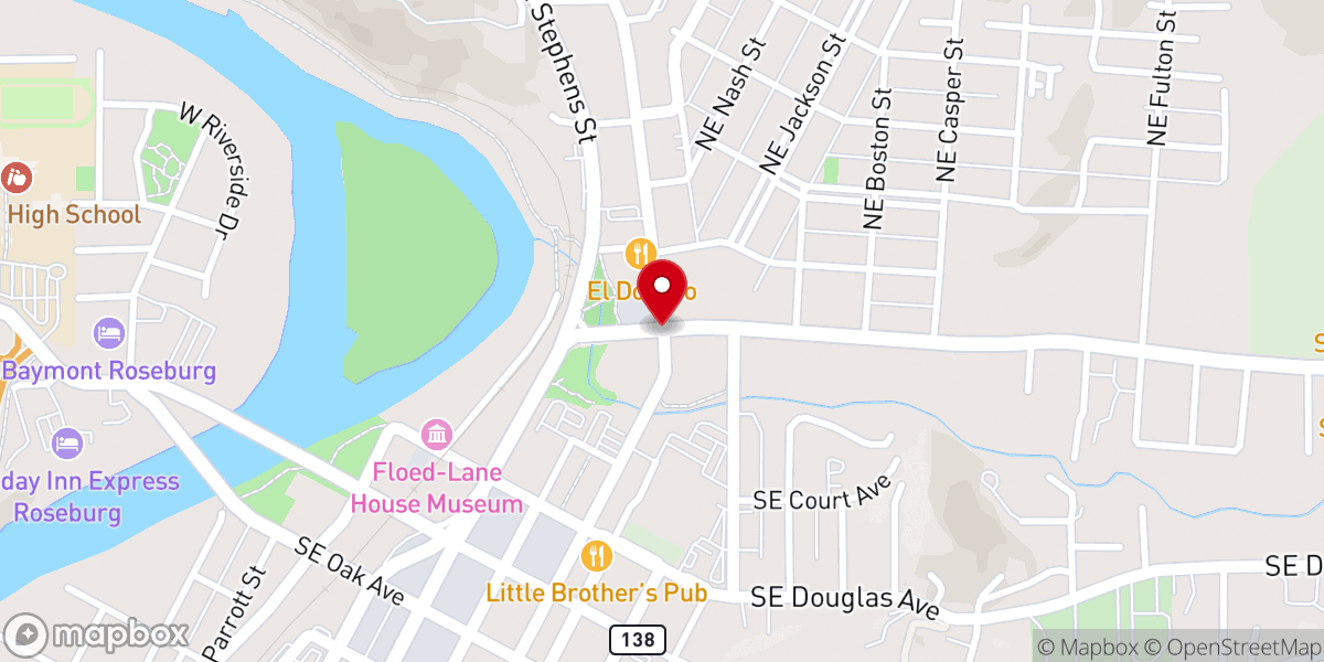 Map showing location of Prayer Rock Ministries