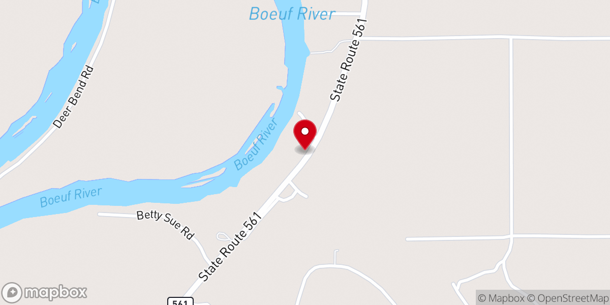 Map showing location of Woolen Lake Church