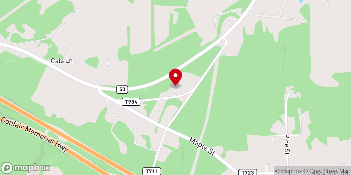 Map showing location of Lanse Evangelical Free Church