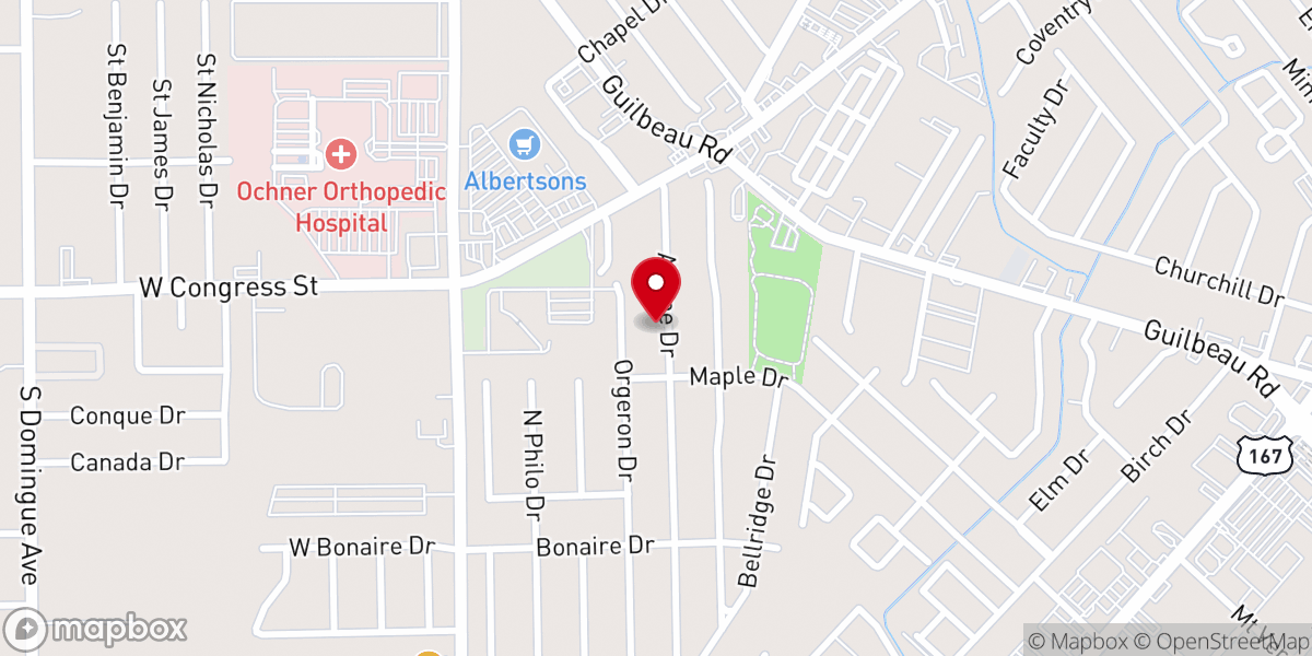Map showing location of Athletes for Christ Outreach