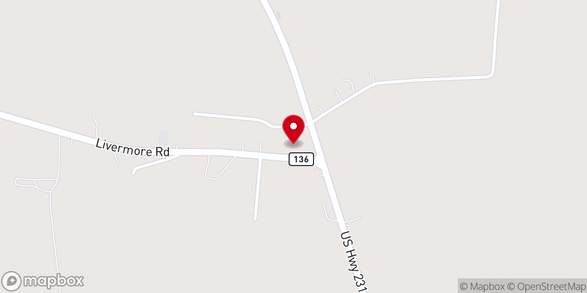 Map showing location of Dogwood Retreat