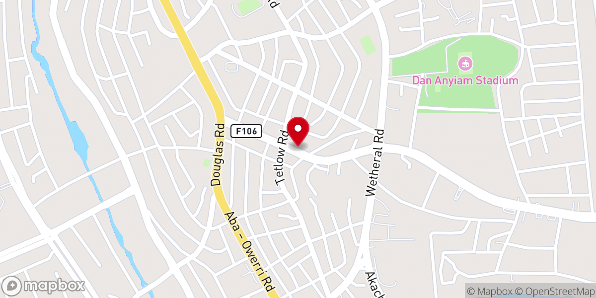 Map showing location of Living Faith Church (Winners) Enyiogugu
