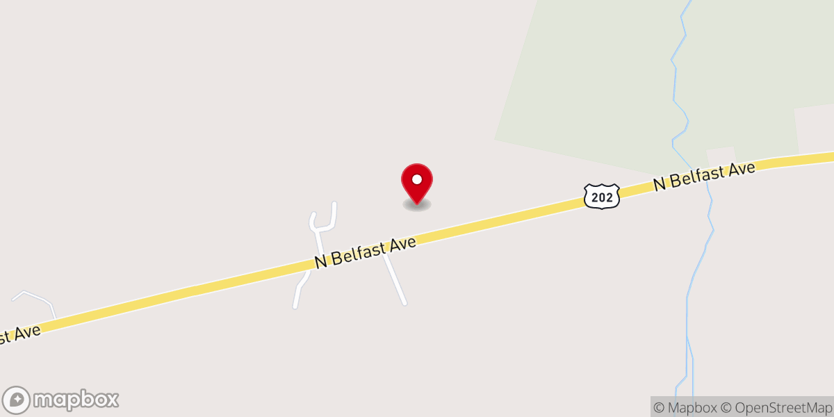 Map showing location of Augusta Baptist Church
