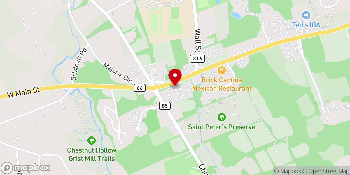 Map showing location of The Flour Girl Bakery