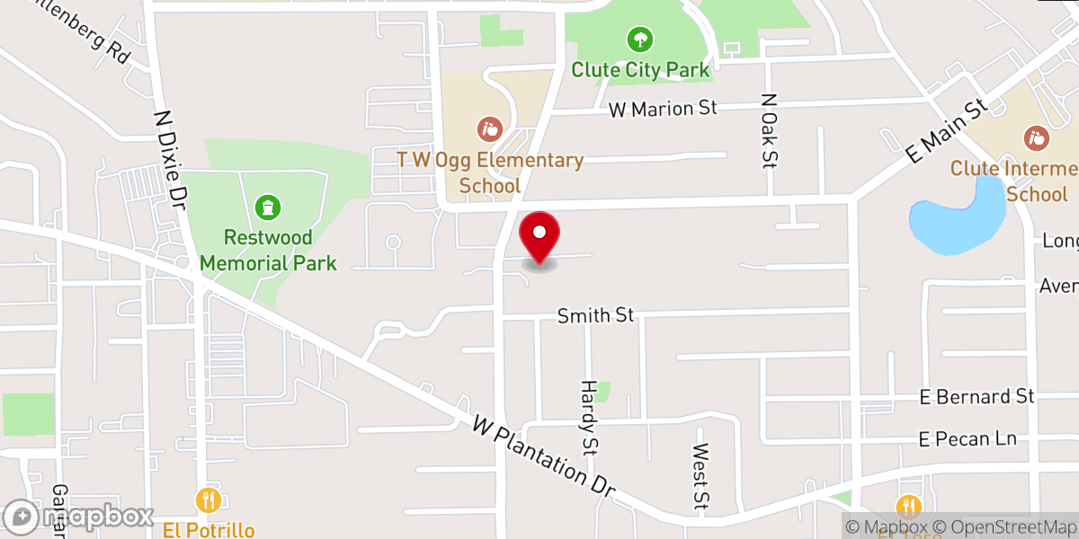 Map showing location of Destiny Church@Clute