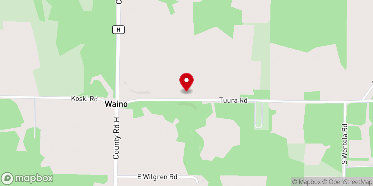 Map showing location of Waino Pioneer Chapel