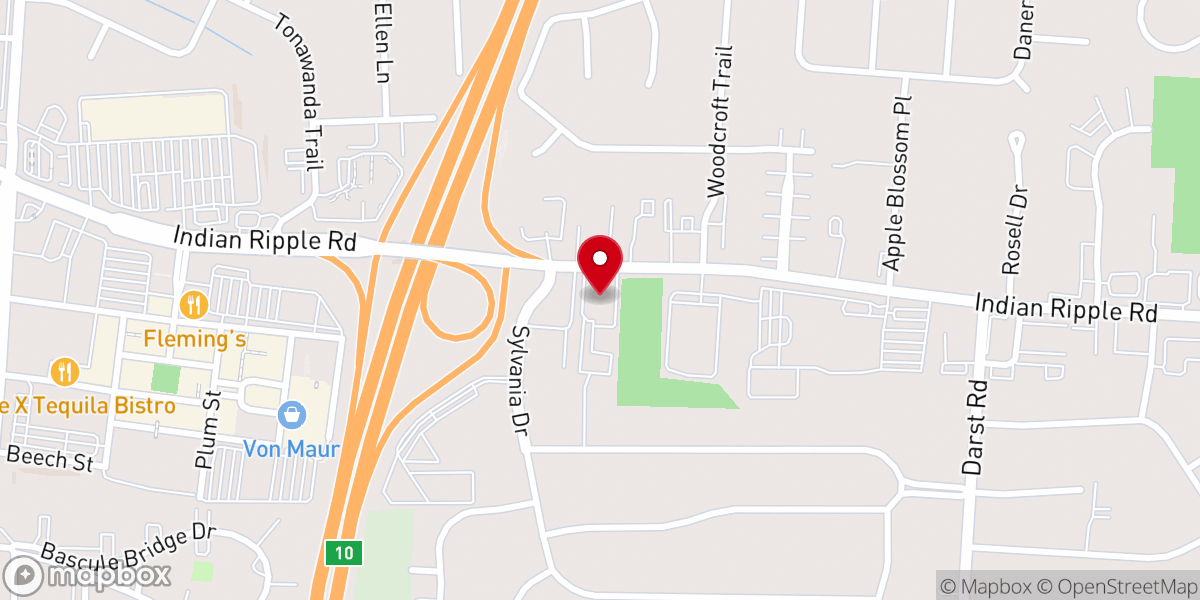 Map showing location of Faith Baptist Church