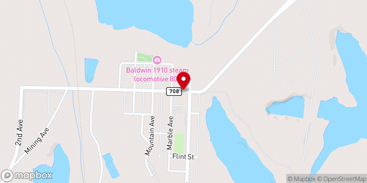 Map showing location of Sacred Heart Church