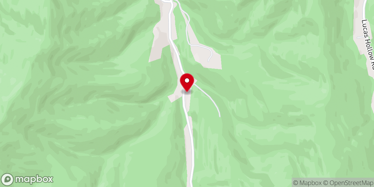 Map showing location of Blue Ridge Church