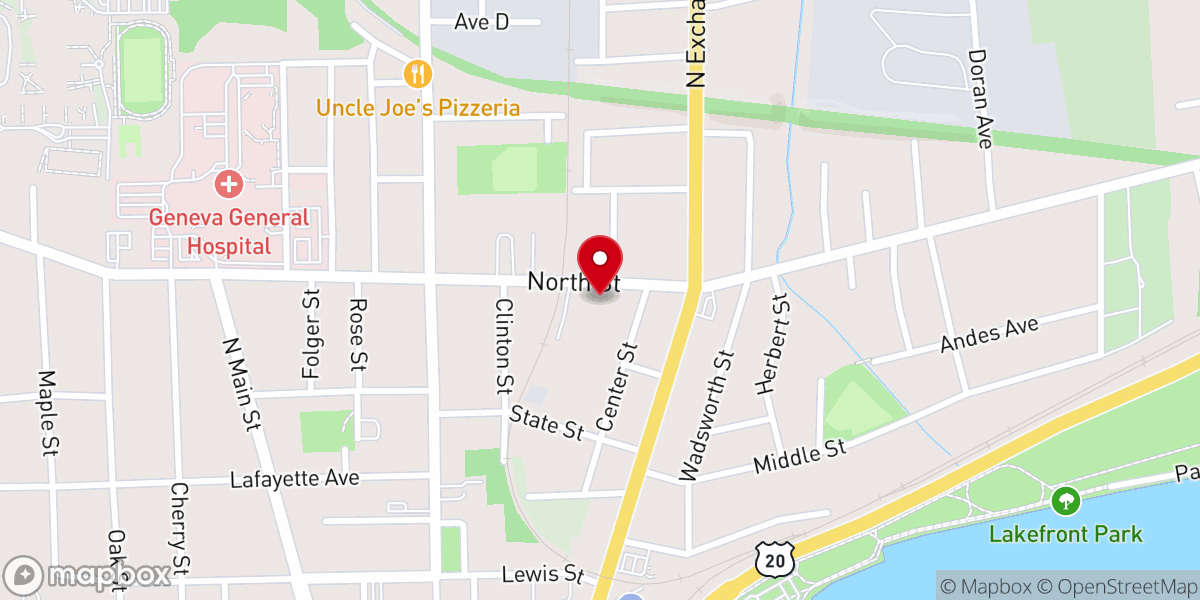 Map showing location of The Salvation Army of Geneva, NY