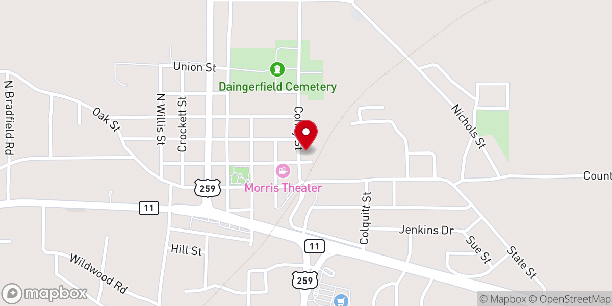 Map showing location of Christian Service Center