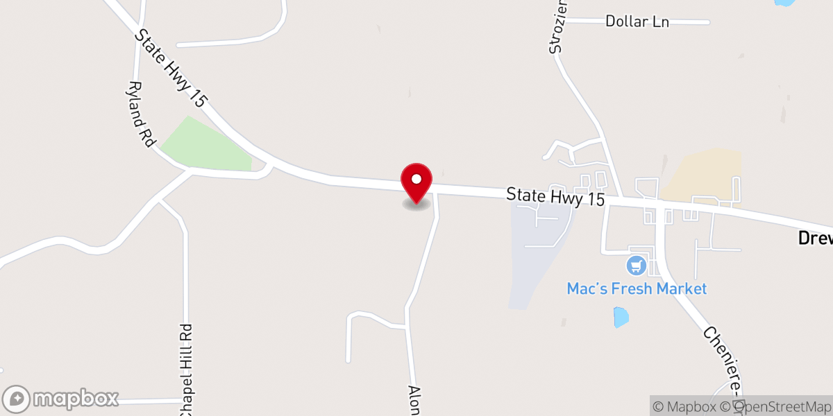 Map showing location of Faith Christian Church