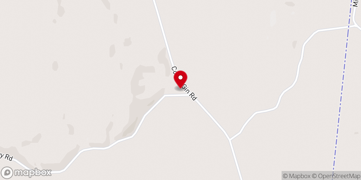 Map showing location of Shady Valley Church