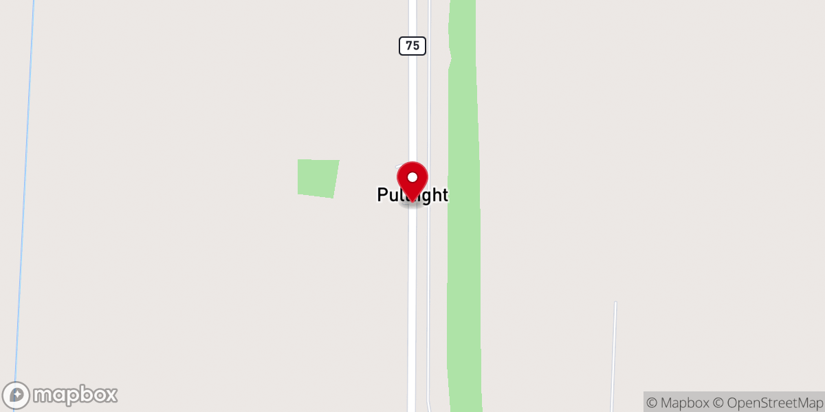 Map showing location of Pulltight Church